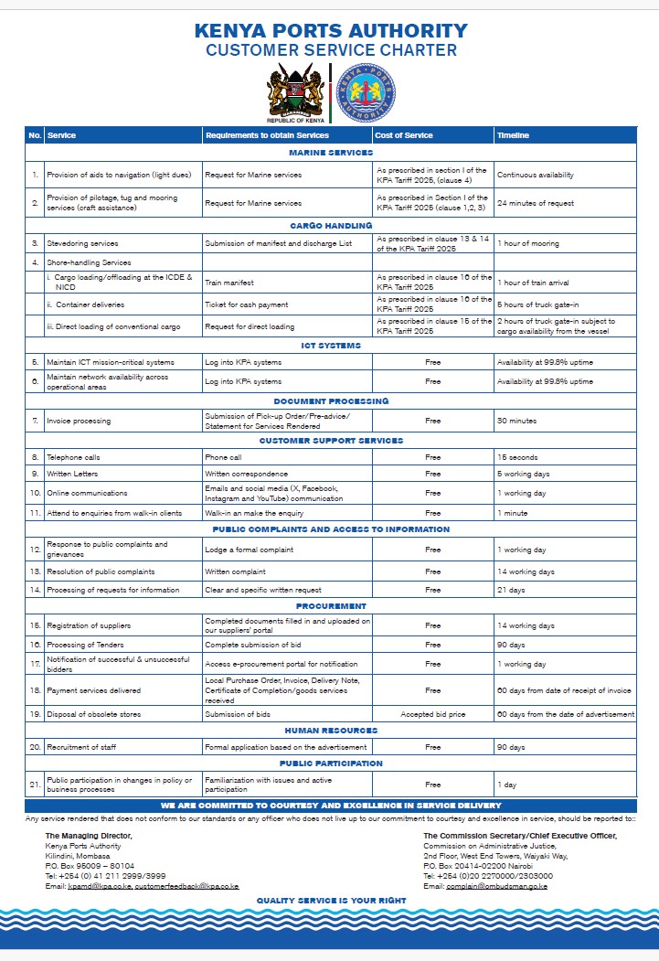 Core and Common Service Areas Standards